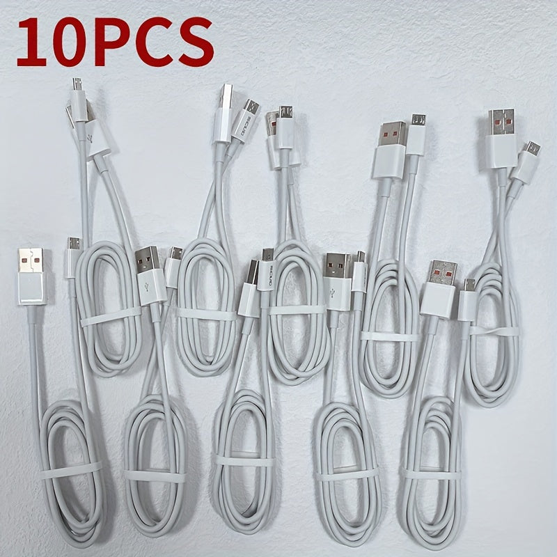 10 ta USB Type-C va Micro ma'lumotlar kabellari uchun mobil telefonlar uchun tekis matli