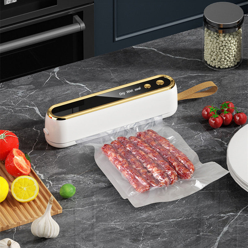 Sellador de alimentos automático multifuncional con sellado de bolsas de aperitivos para conservación a largo plazo, portátil, inalámbrico, compacto y fácil de usar