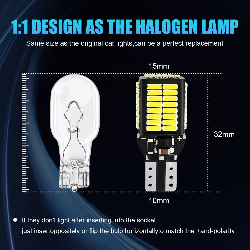 Paquete de 2 luces traseras LED blancas T15 921 902 904 906 579 4014