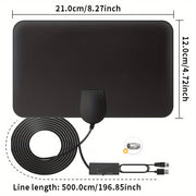 Indoor Digital TV Antenna with Amplifier 250 Mile Range HD Ultra HD Support