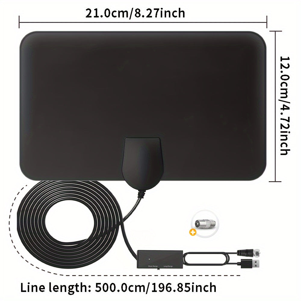 Indoor Digital TV Antenna with Amplifier 250 Mile Range HD Ultra HD Support