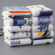 Boys' White Graffiti Crew Socks Pack of 6 8 10 Pairs Breathable All-Season