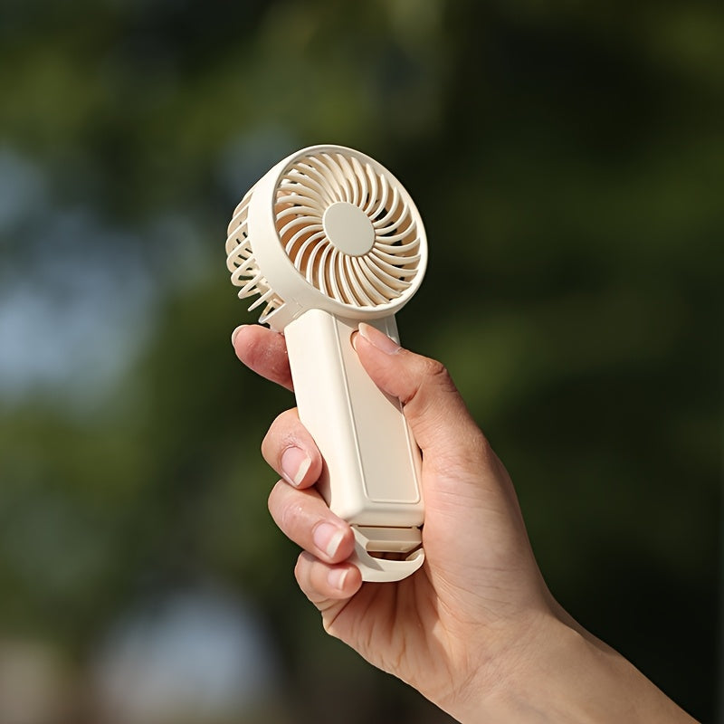 Portable Fan with 3-Speed USB Rechargeable Lithium Battery for Office Travel Outdoor