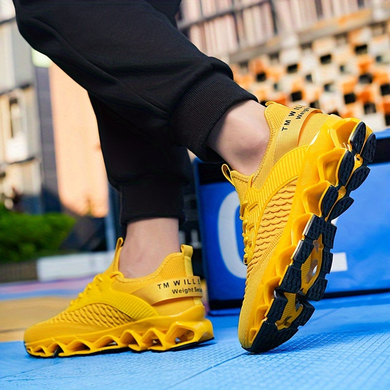 Men's Breathable Mesh Sneakers All-Season Casual Running Shock-Absorbing Shoes