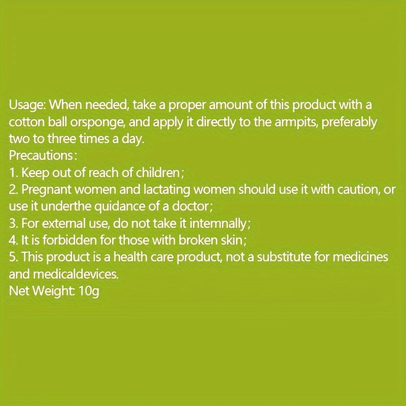 Unisex Daily Deodorant Cream for Sweat and Odor Control for Armpits and Body