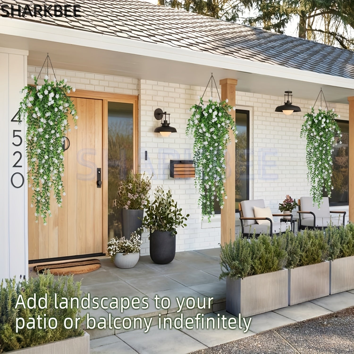 Artificial Eucalyptus Decor 3pcs Hanging Stems for Indoor Outdoor Home Wedding Party