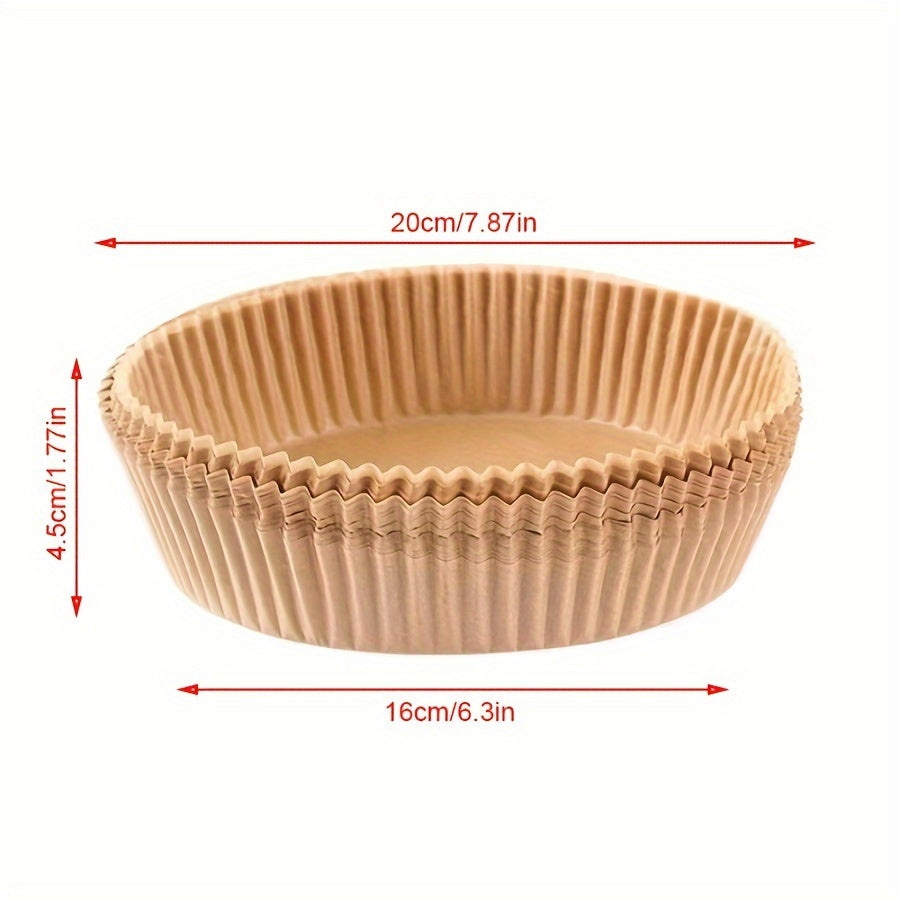 50 dona yopishmaydigan havo frayer uchun qog'ozlar, pishirish, grill qilish, suv o'tkazmaydigan, yog'ga chidamli