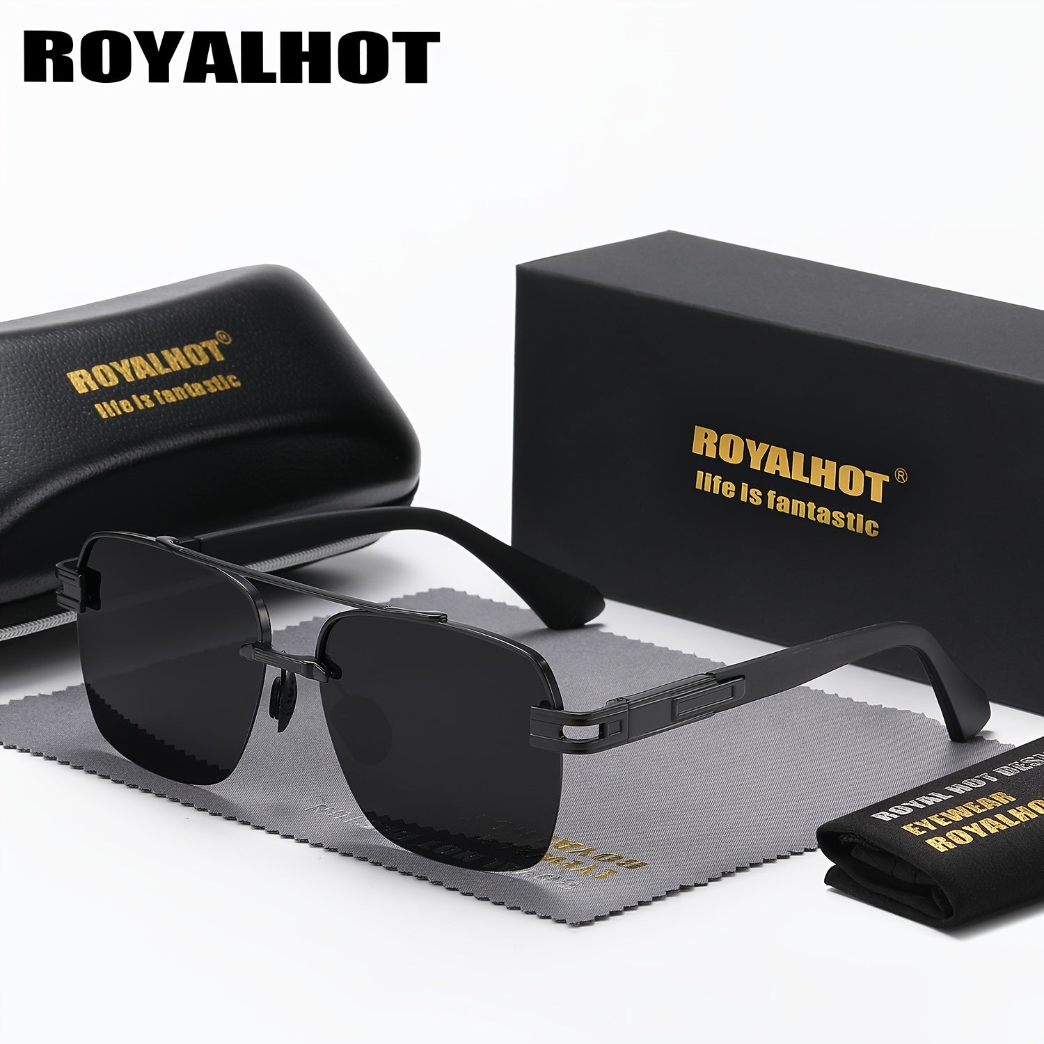 Retro Men's Polarized Metal Driving Sunglasses Unisex Gift Accessory