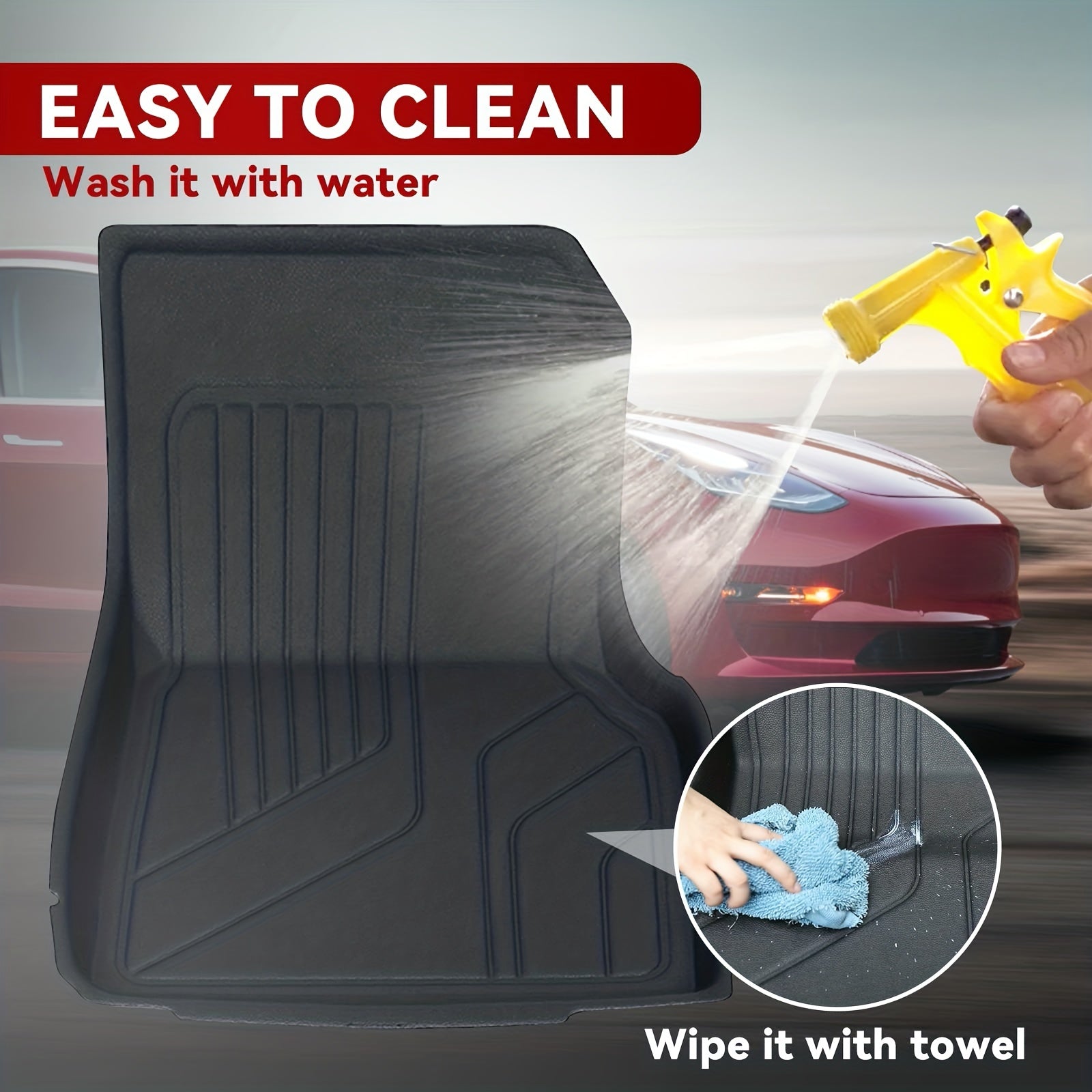 All Weather PVC Leather Floor and Cargo Mats for Tesla Model 3/Y