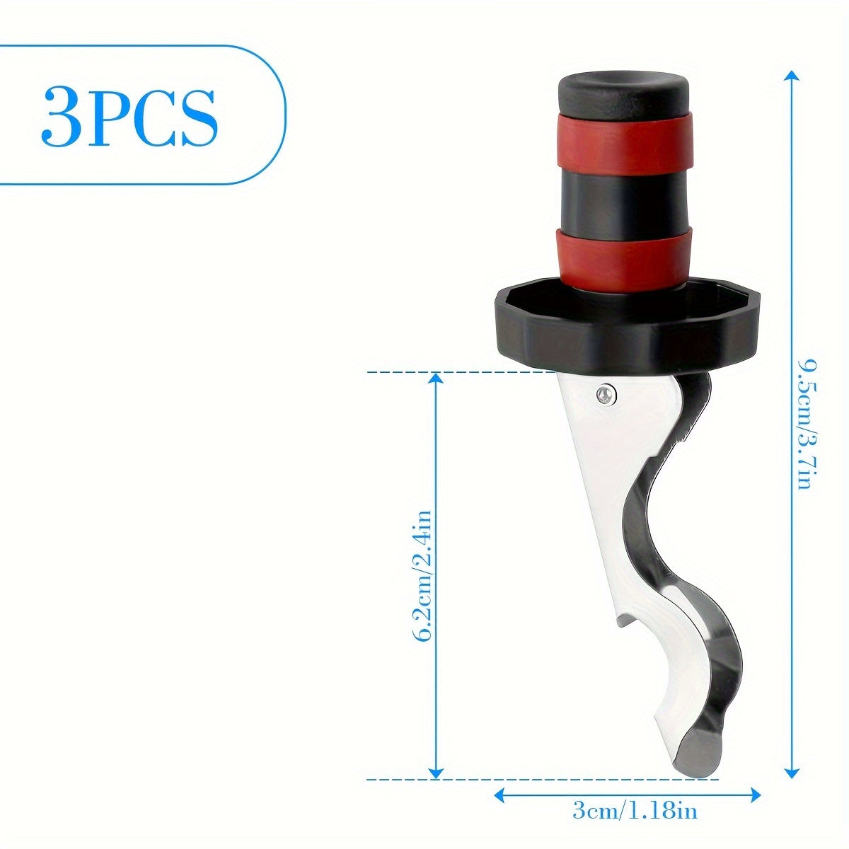 3 ta zanglamas po'latdan yasalgan vino to'siqlari vino, pivo va ichimliklarning yangiligi saqlanishi uchun, oqmas va idish yuvish mashinasida yuvishga mos.