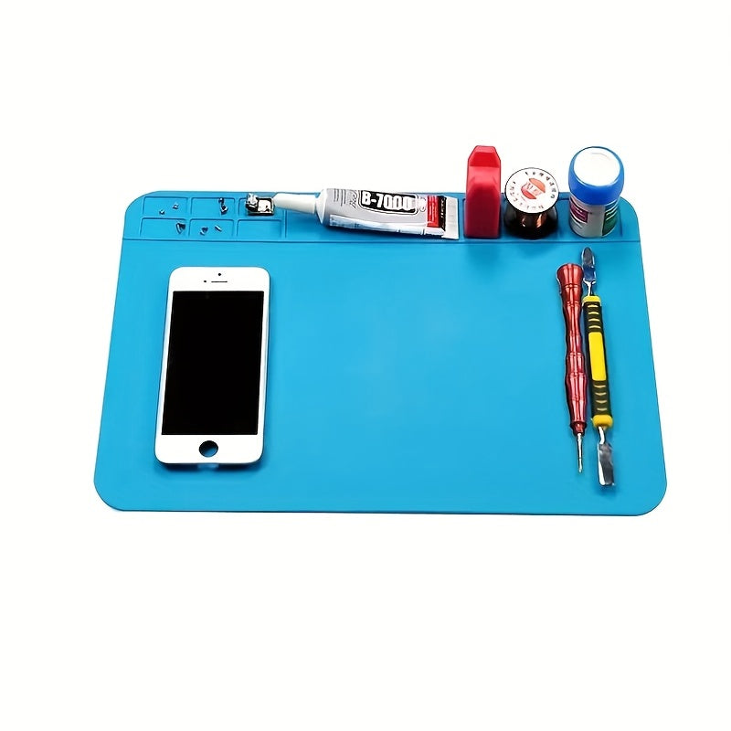 Silicone Anti-Static Workbench Mat for Electronics Heat Resistant Tool Organizer
