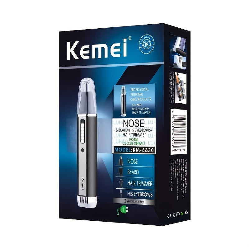 KEMEI Professional qayta zaryadlanadigan to'rt-in-bir burun sochlarini elektr qirqish mashinasi KM-6630, Pasxa sovg'asi.