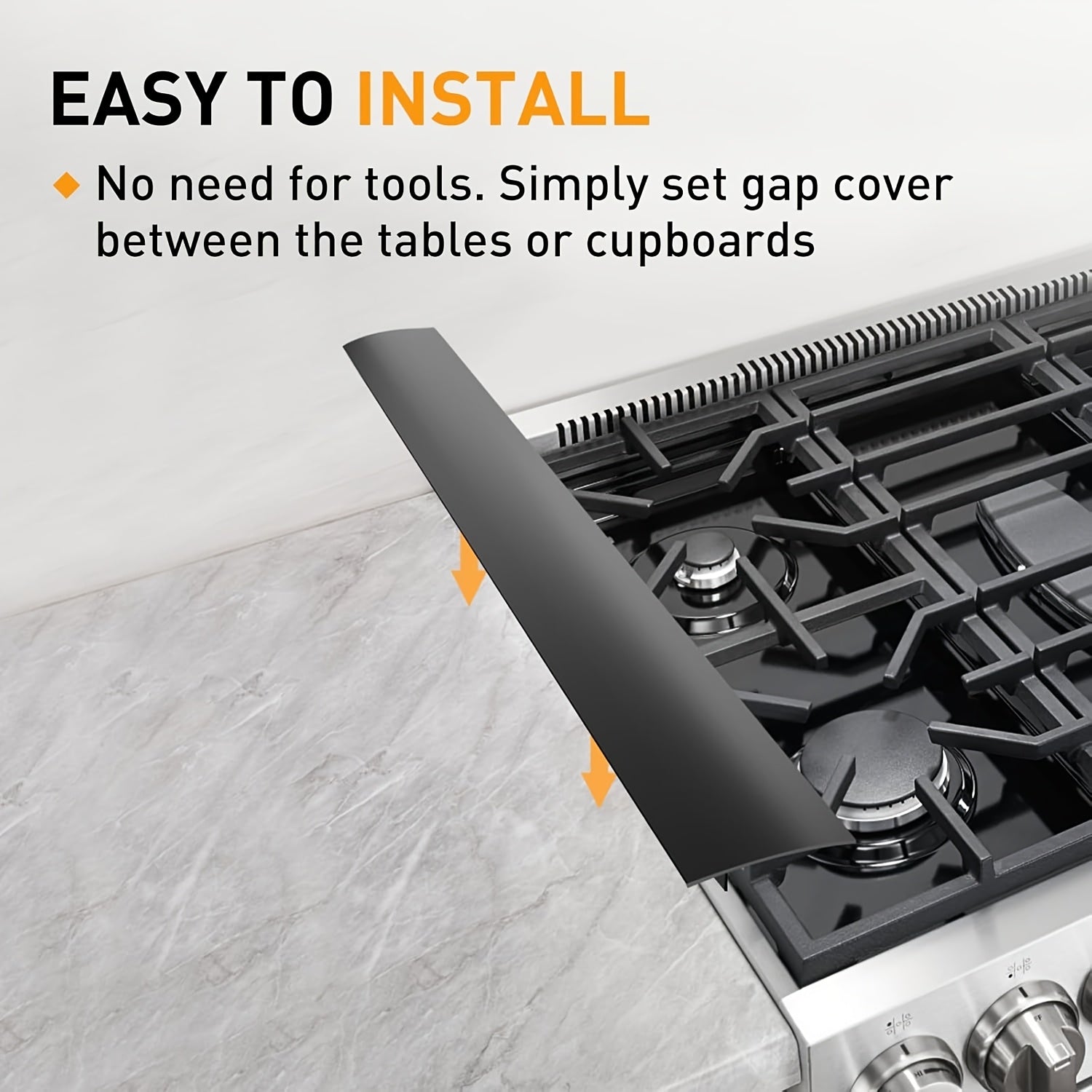 Silicone Stove Gap Covers Heat Resistant Easy to Clean Oven and Stove Protectors