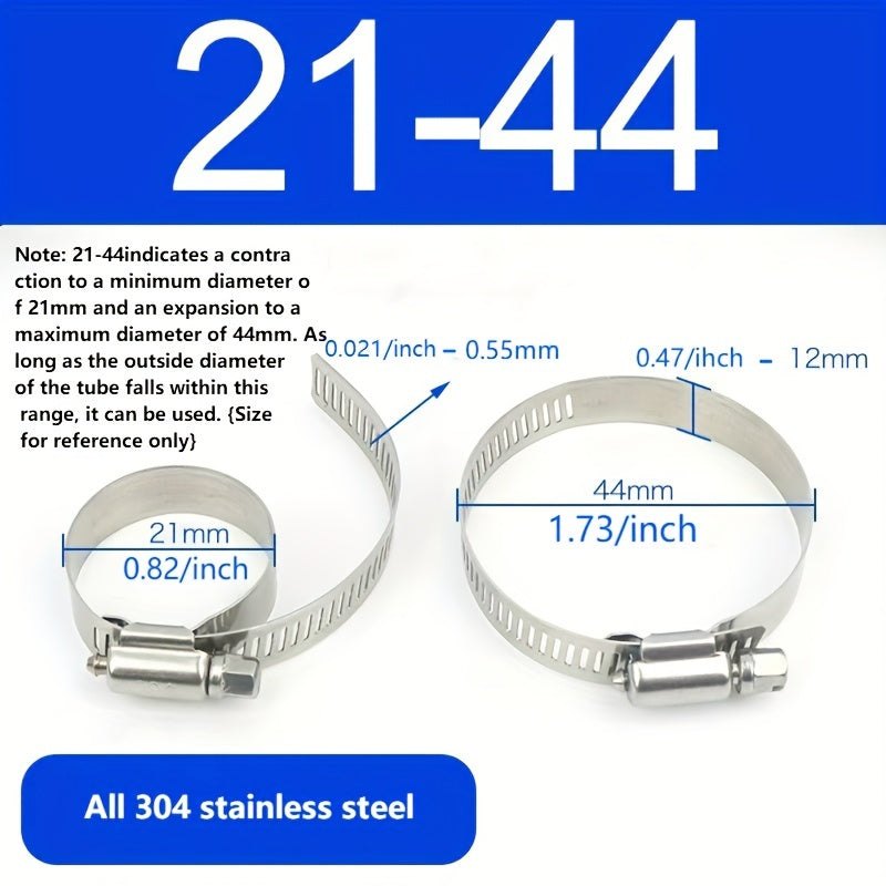 Kit de surtido de abrazaderas de manguera de acero inoxidable 10-25 piezas ajustables de tornillo sin fin para fontanería automotriz