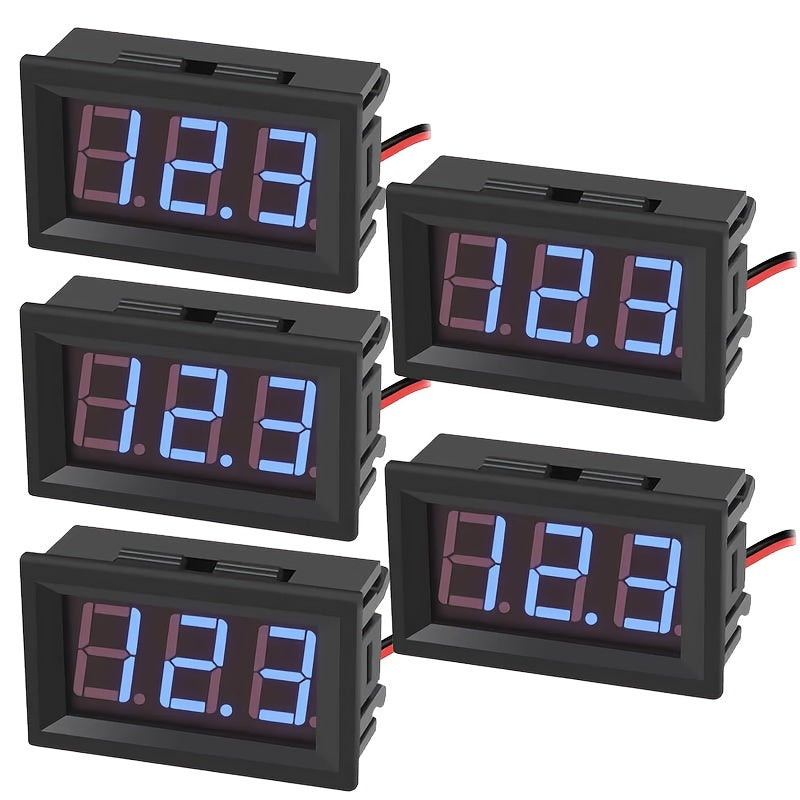 Цифровой вольтметр 1/5шт 3В-30В LED дисплей Красный Синий Зеленый
