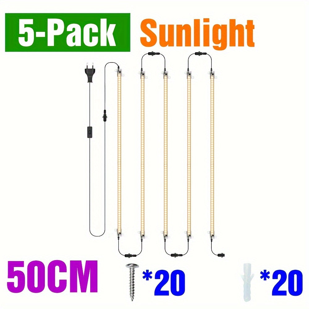 220V Full Spectrum LED Grow Light with 12 Heads 50cm for Indoor Plants Hydroponics Greenhouse