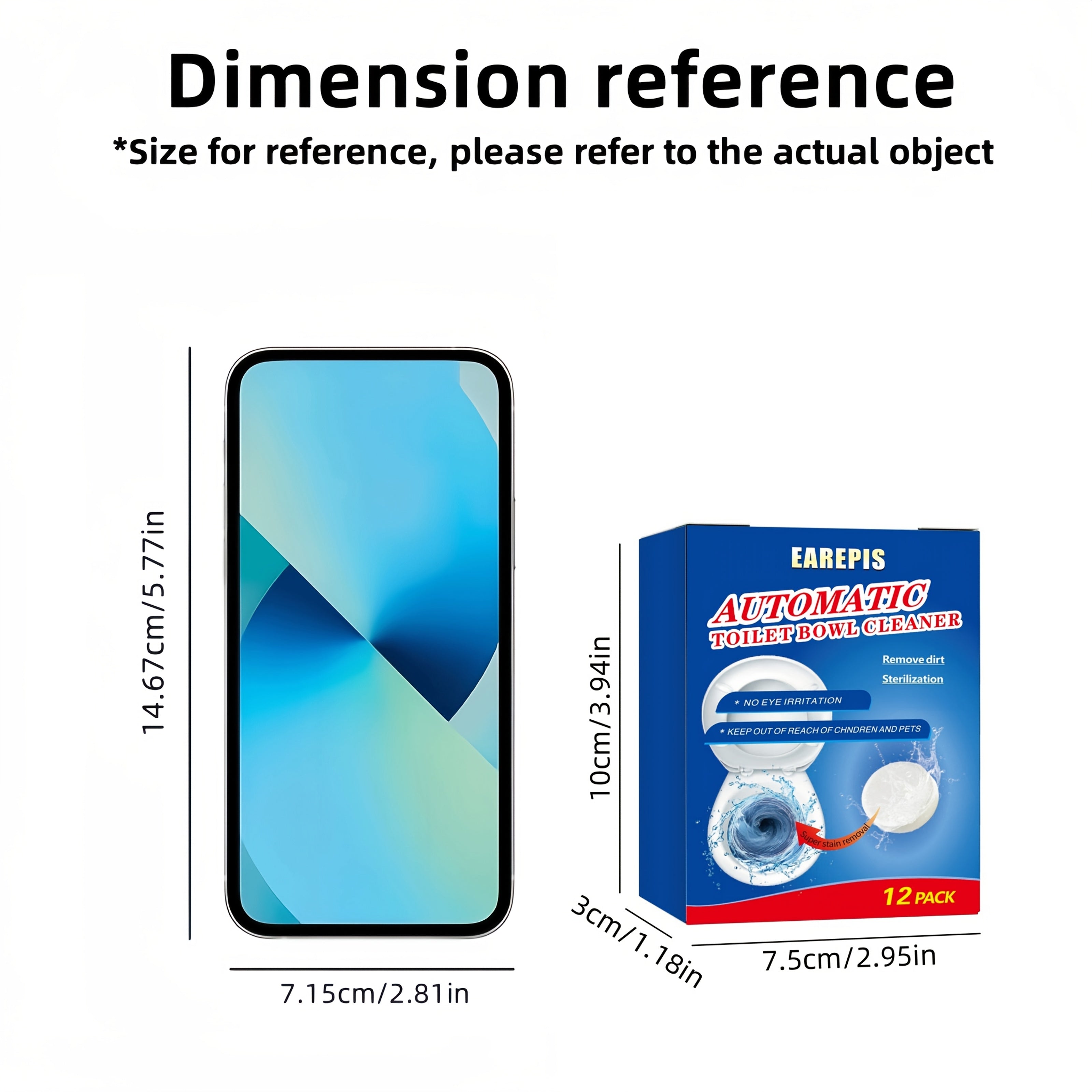 Toilet Cleaning Tablets for Stain and Odor Removal, Long-Lasting Fresh Scent