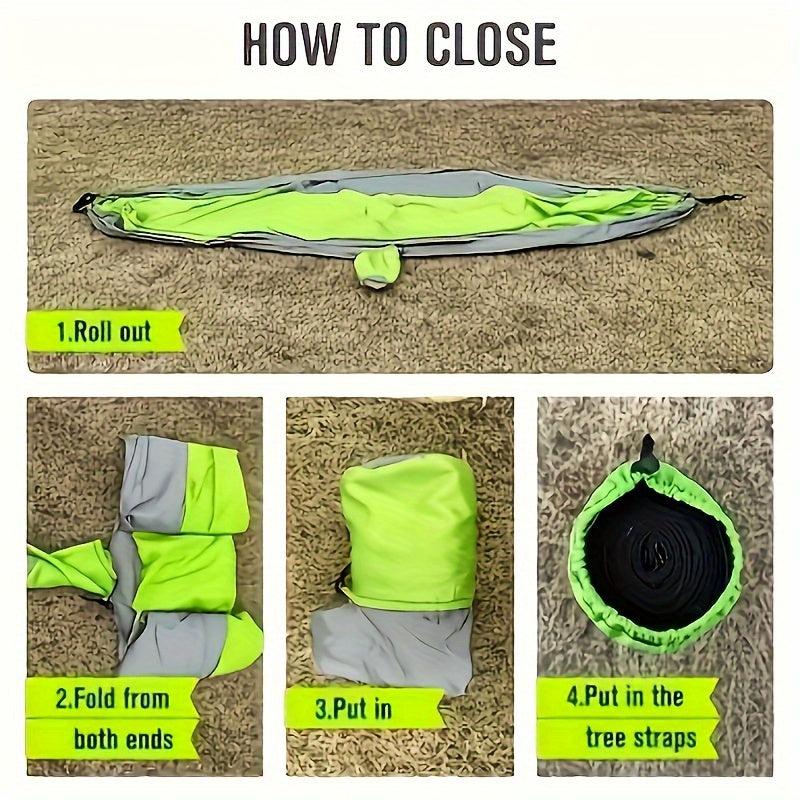 Yengil naylon parashyut matosidan tayyorlangan bitta kamping g'ildiragi, ochiq havoda sarguzashtlar va plyaj sayohatlari uchun mukammal, 199.58 KG gacha yuk ko'taradi.