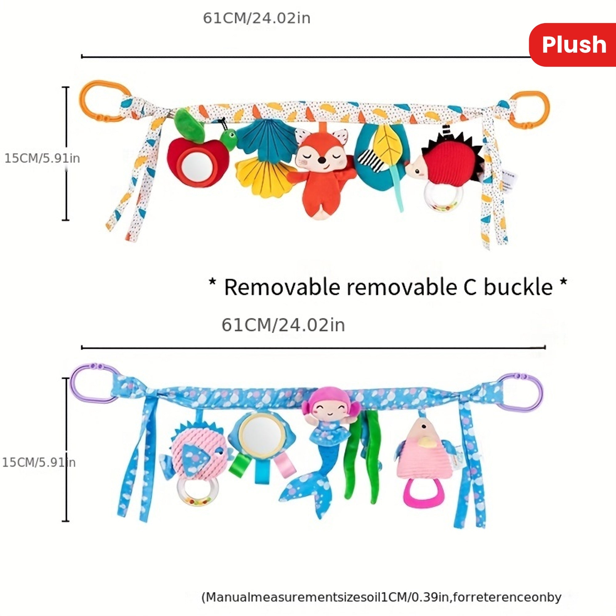 Baby Stroller Charm Plush Toy for Newborns Cute and Soft