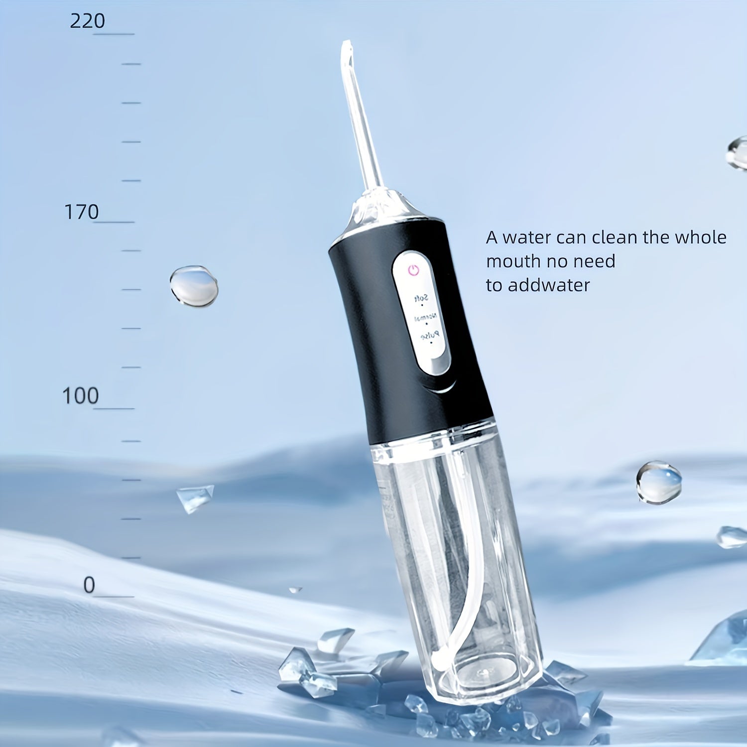 Unisex Portable Electric Water Flosser Rechargeable Dental Cleaner with Tips