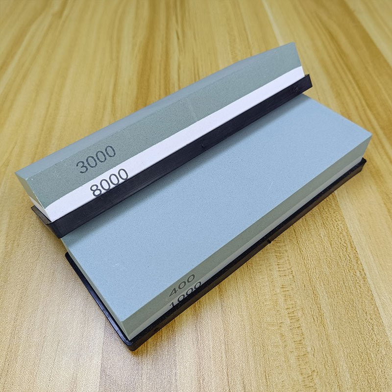 Afilador de cuchillos de doble cara con piedra de agua para un afilado de precisión