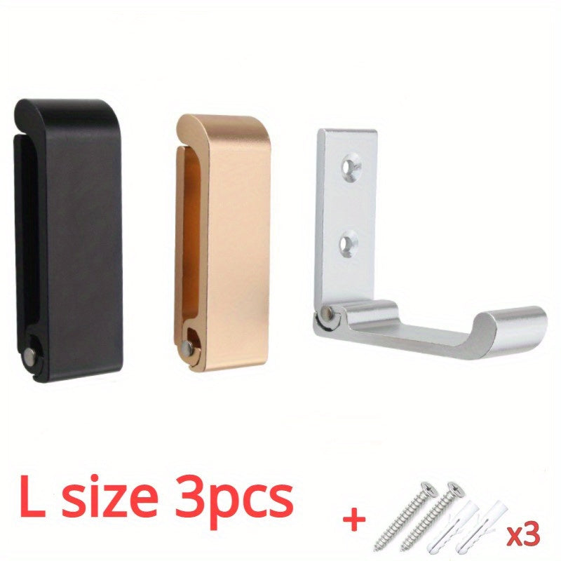 Foldable Wall Hooks Black Gold Silver for Bathroom Bedroom Coat Rack Robe Hanger