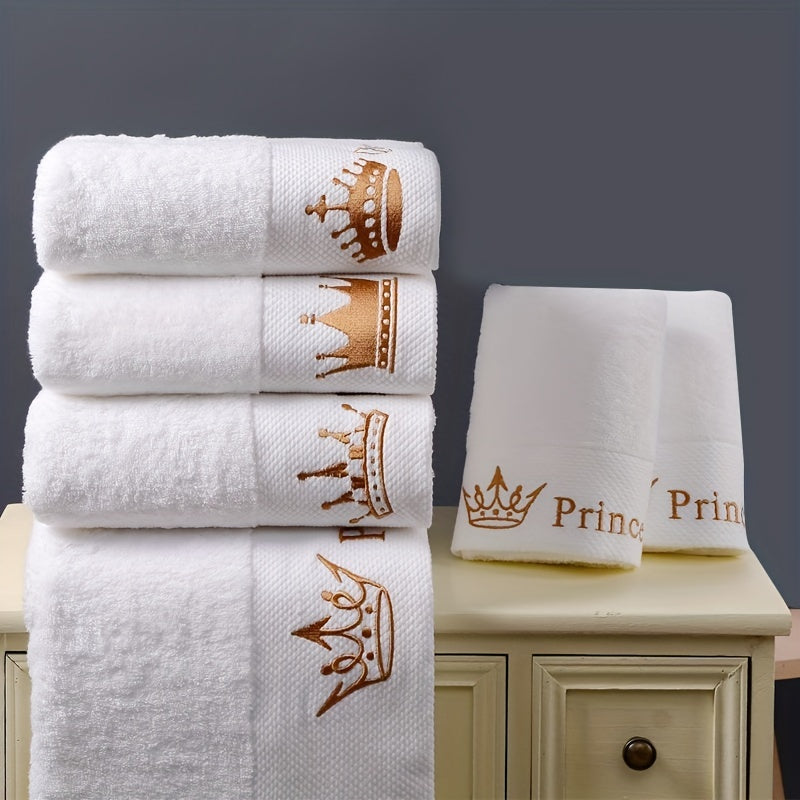 Cotton Bath Towels Soft Absorbent Embroidered for Household and Hotel Use