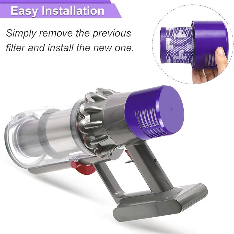 2 dona HEPA filtr almashtirish qismlari Cyclone V10 Animal, Absolute va SV12 simsiz vakuumlar bilan mos keladi, qismlar raqami 969082-01.