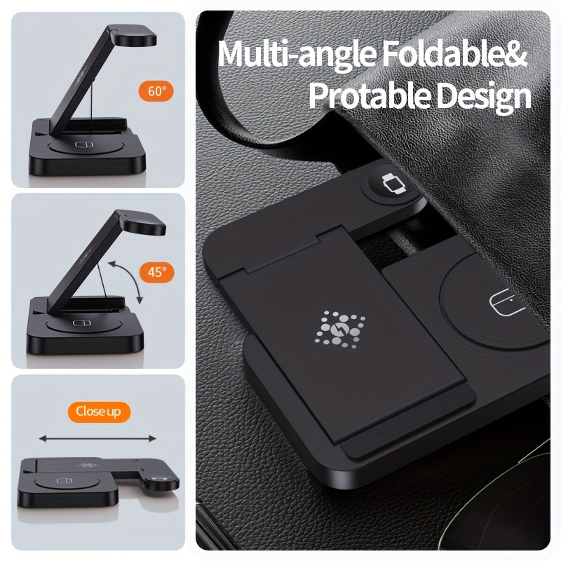 4-in-1 Wireless Charger Fast Charging for Samsung, Android, iPhone, Headphones