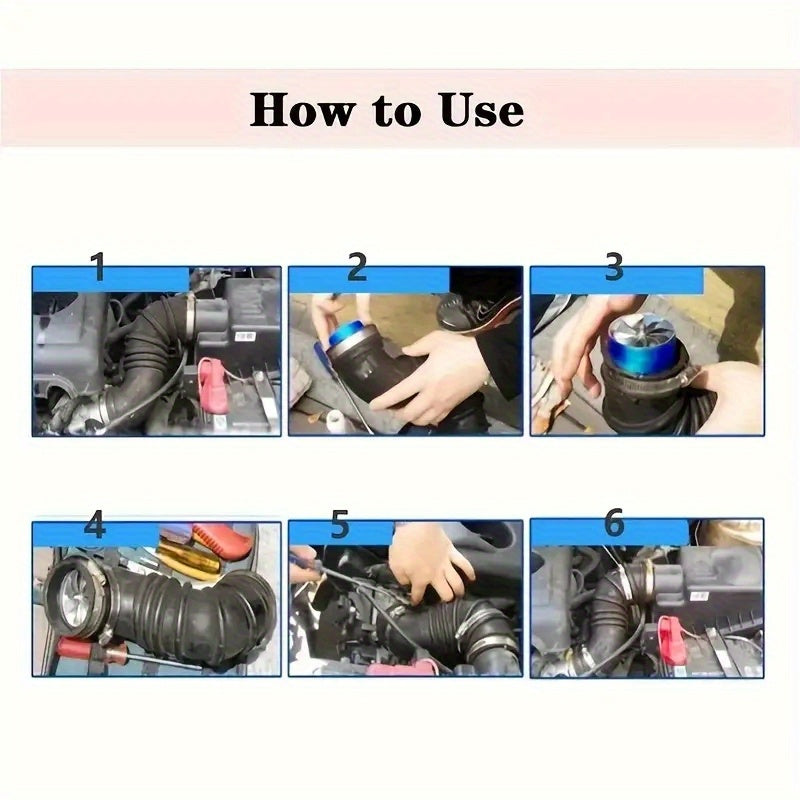 Adaptador de turbocompresor para SUV ahorro de combustible aleación de aluminio azul rojo