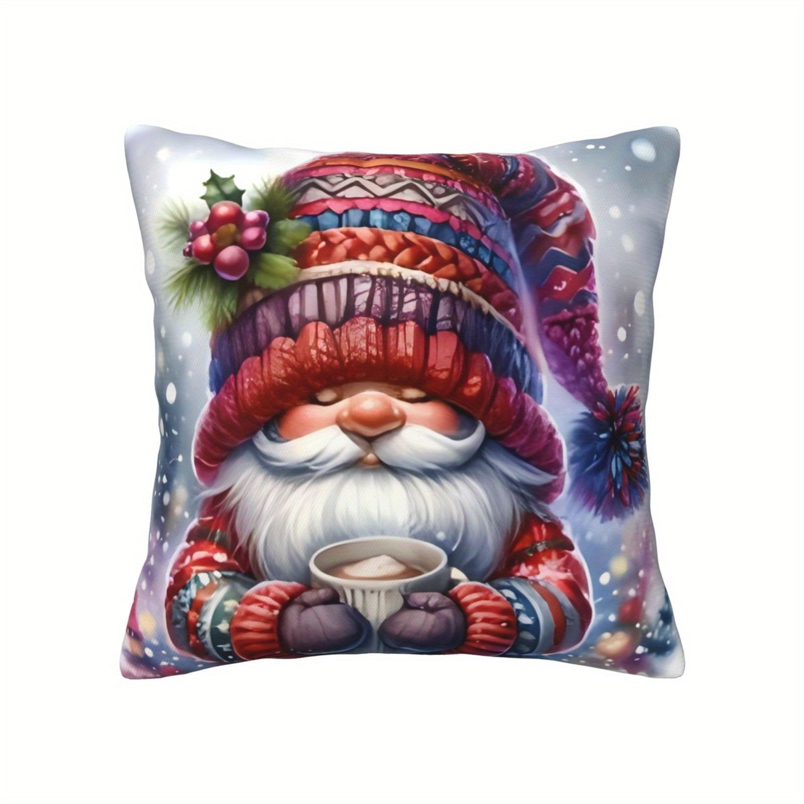 Christmas Pillow Covers 45x45cm Set of 4 Holiday Couch Cushion Decor