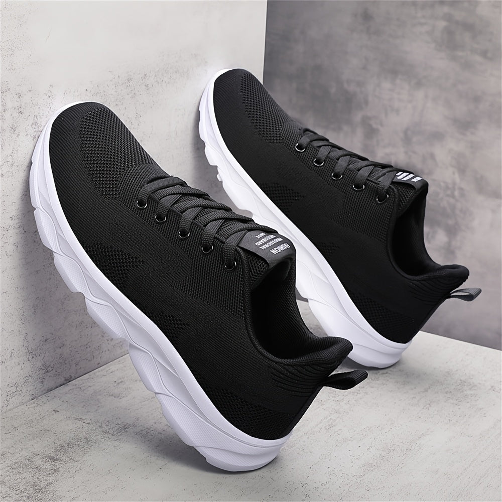 Kundalik tasodifiy kiyim uchun minimalist dizaynga ega erkaklar yugurish poyafzallari, nafas oladigan yumshoq taglik, bir xil rang, dumaloq barmoq, EVA taglik va mato yuqori qismi va ichki qismi bilan.