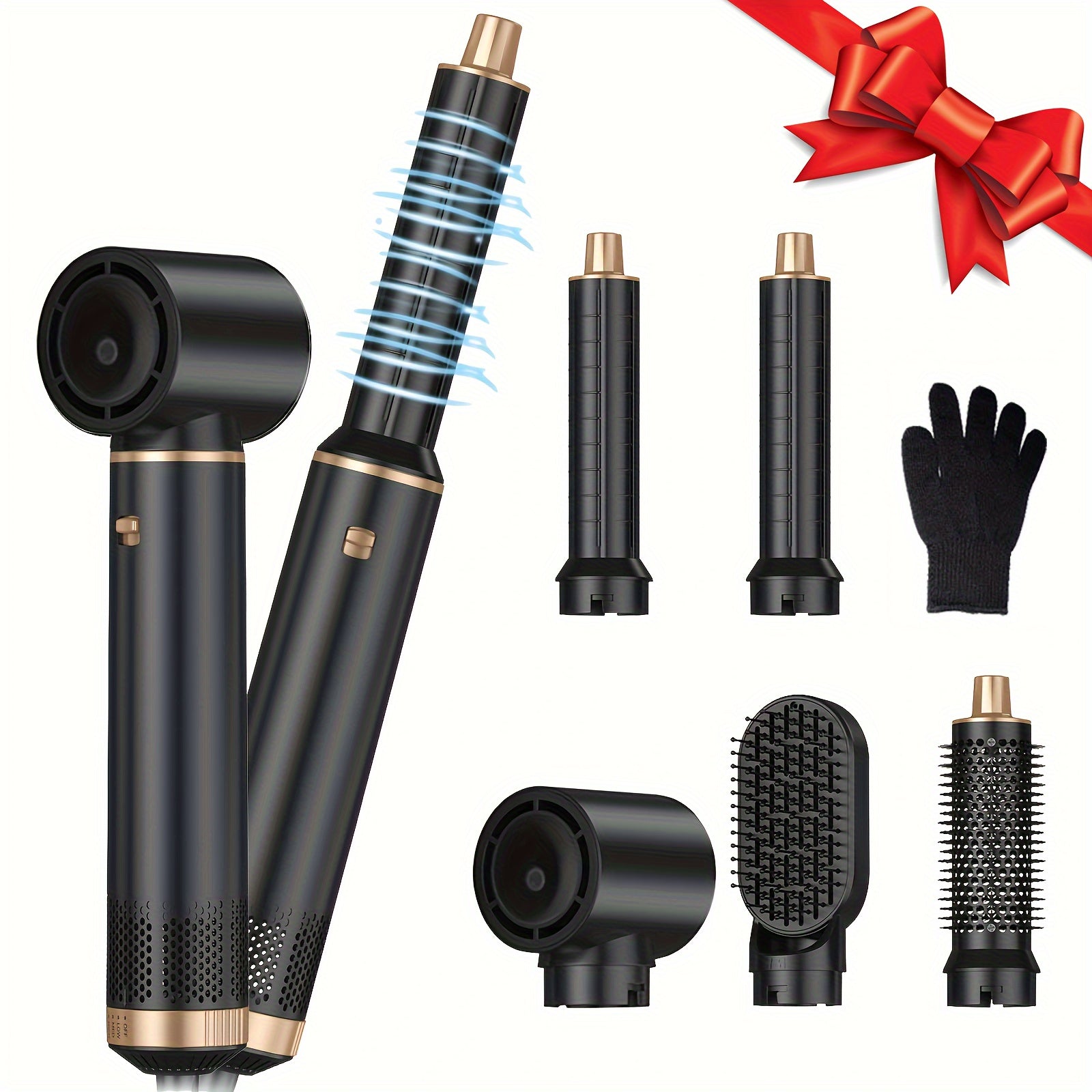 Herramienta de peinado multifuncional 5 en 1 con rizador, plancha, secador y cepillo