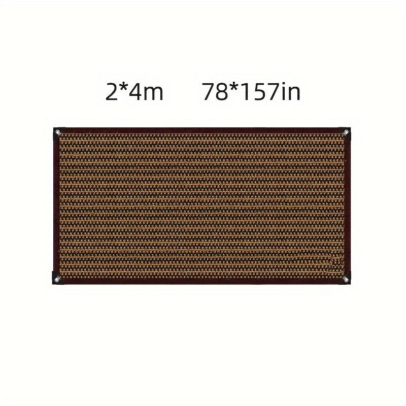 Coffee-Colored Sunshade Net with Edging UV Resistant Breathable Outdoor Patio Garden