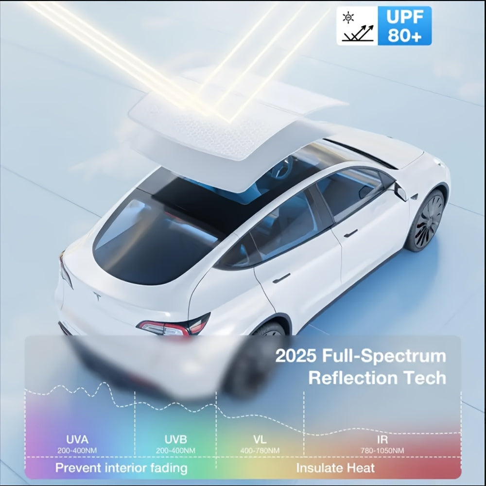 Universal Car Sunshade Curtain Dual-Layer UV Heat Insulation for Vehicles