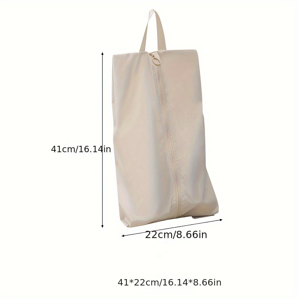 Lightweight Shoe Storage Bag with Handle Durable Fabric Zippered Closure