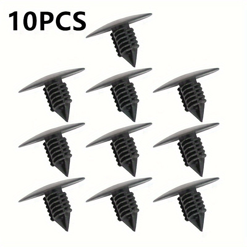 10pcs Black Plastic Auto Fastener Clips for Interior Door Trim Wheel Arch
