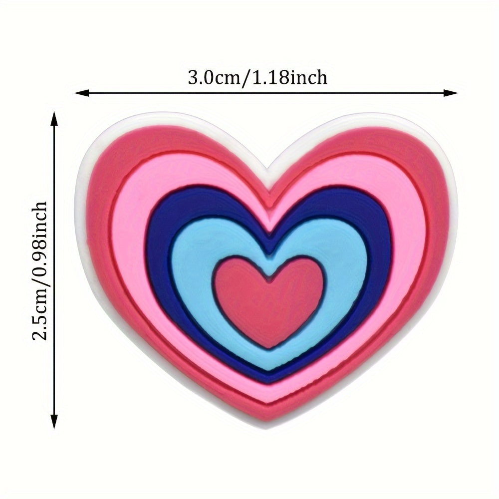 Unisex PVC Shoe Charms 20/25/27pcs Heart Strawberry Colorful Shoe Accessories