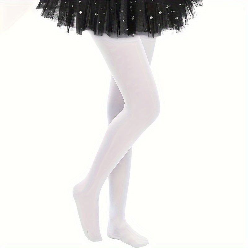 Girls' Velvet Leggings Tights for Ballet and Casual Wear in Pink Black White