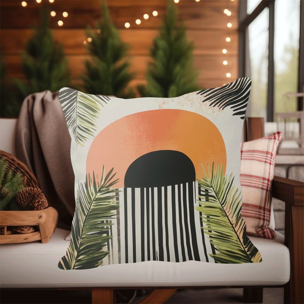 Waterproof Boho Short Plush Throw Pillow Cover 45.72x45.72 cm Sofa Bedroom Decor