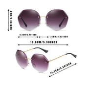 Unisex Frameless Glasses for Women and Men Stylish Decorative Eyeglasses for Street Photography and Gifts