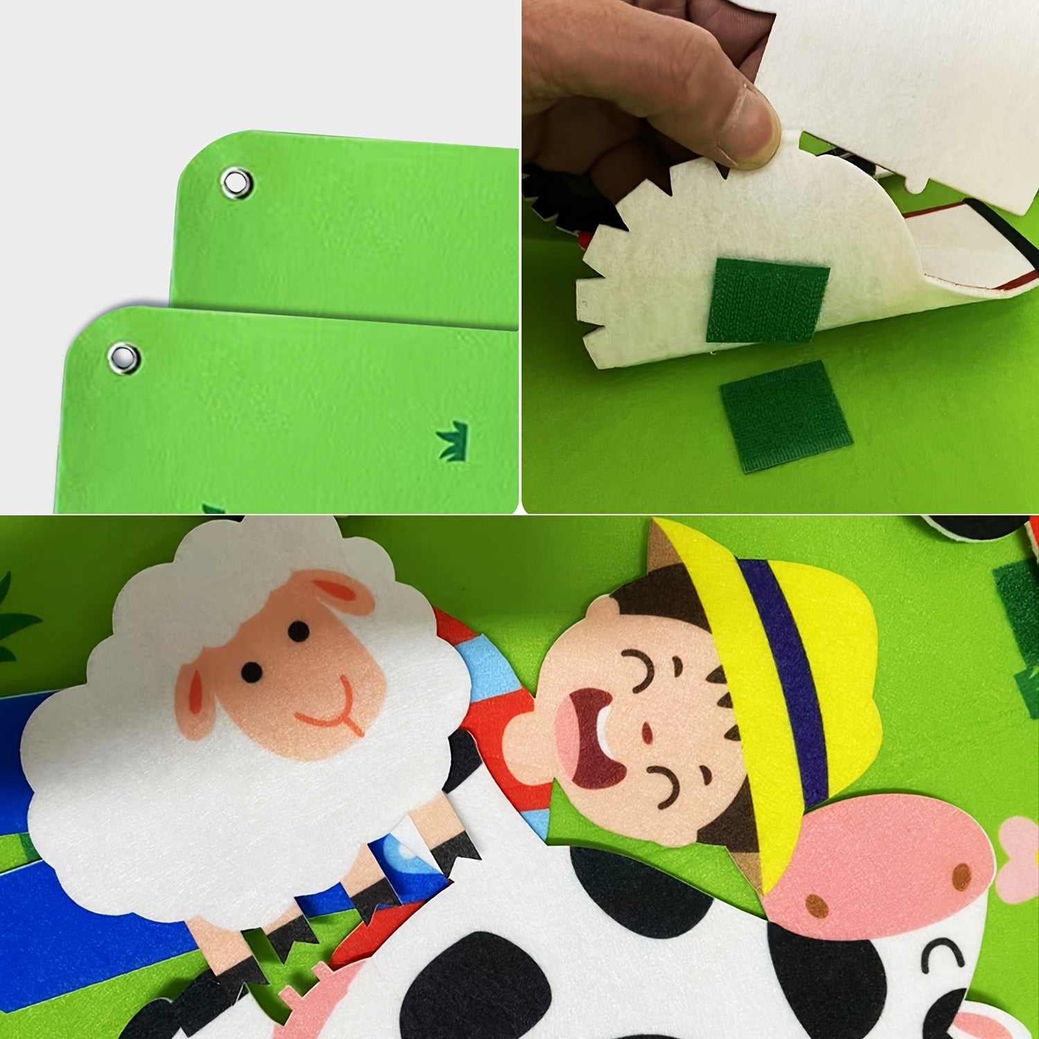 Интерактивный игровой набор для детей: набор фетровых историй с фермерскими животными из 35 частей. Образовательная игрушка с темой ранчо для мальчиков и девочек. Идеальный подарок на день рождения или Рождество.