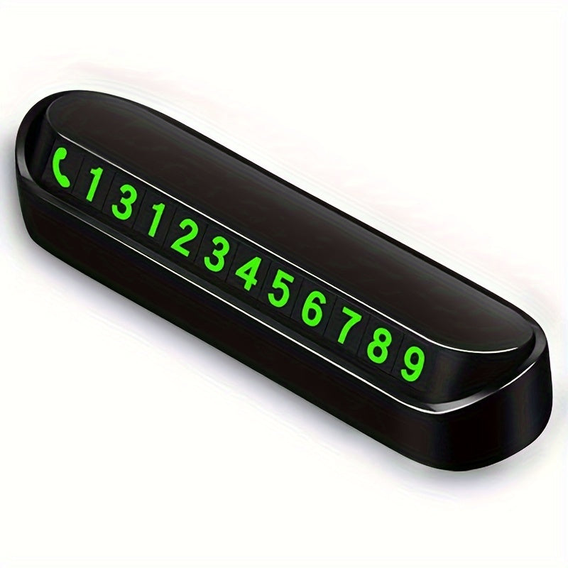 Plastic Car Dashboard Parking Number Plate Interior Accessory