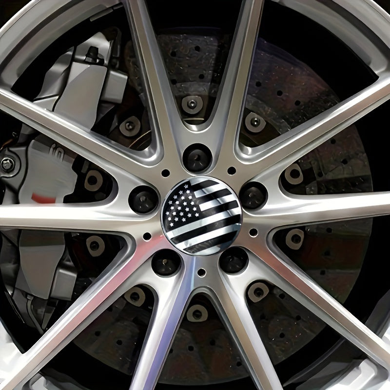 4 шт. наклейки-эмблемы для колесных центровых колпачков с американским флагом, 2,2 дюйма, для автомобиля, внедорожника, грузовика