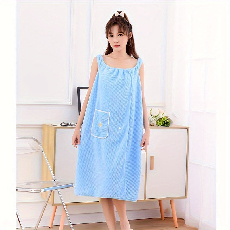 Ayollar uchun cho'miladigan, cho'tka bilan jihozlangan, hammomda spa foydalanish uchun ideal bo'lgan so'ruvchan kiyiladigan hammom sochi.