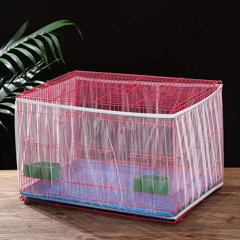 Mesh Net Cover for Bird Cage Keeps Parrots Clean and Tidy Polyester Fiber