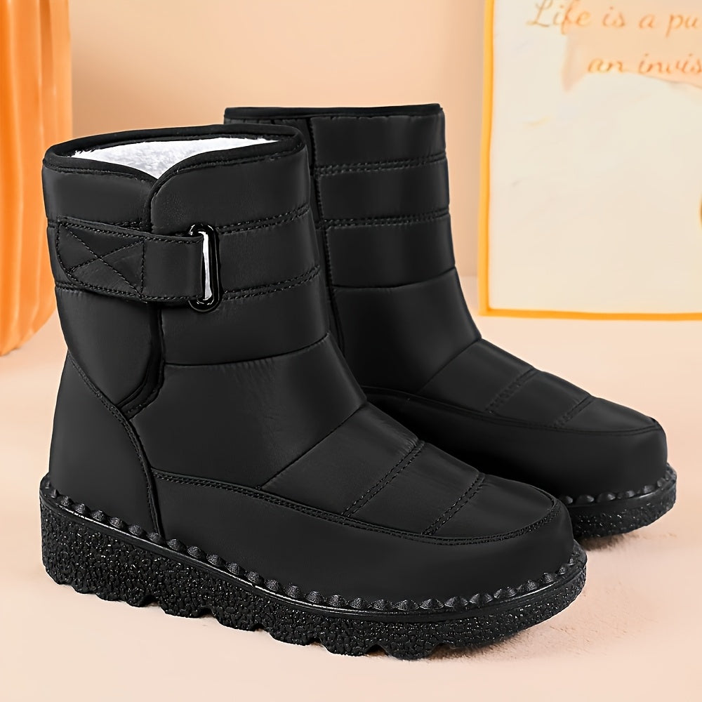 Women's Padded Thickened Mid-Calf Boots for Casual Wear and Walking
