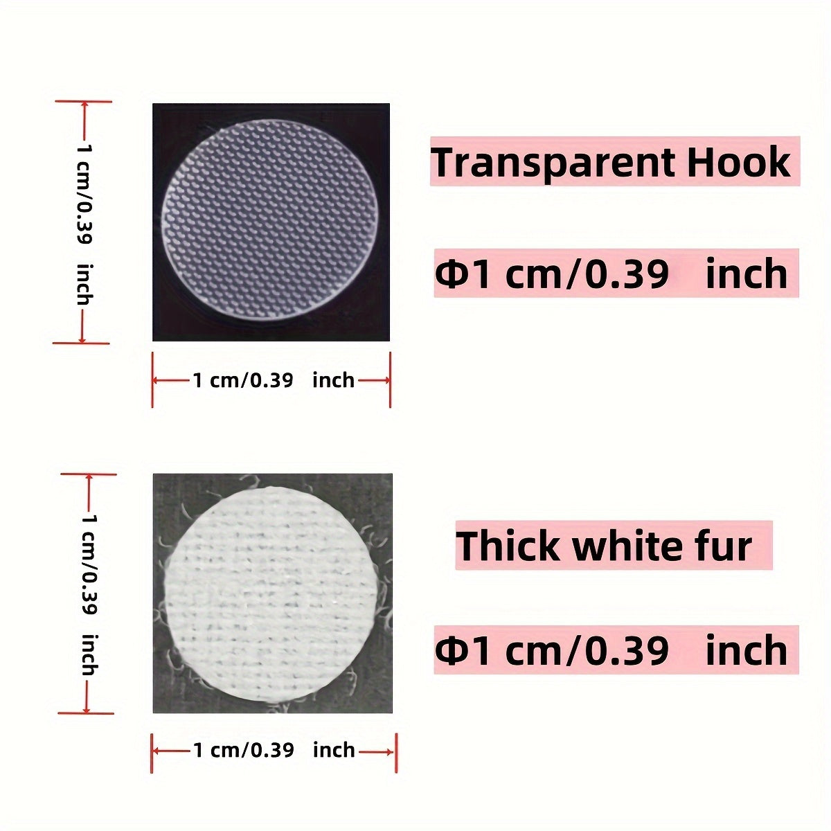 1000 dona 1cm shaffof naylon o'z-o'zini yopishtiradigan tutqich halqalar, uy, ofis, sinfxona uchun DIY