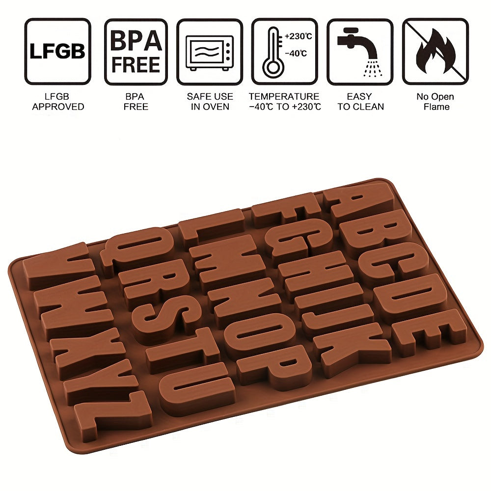 Silicone Alphabet Mold Set for Baking, Crafts, and DIY Projects