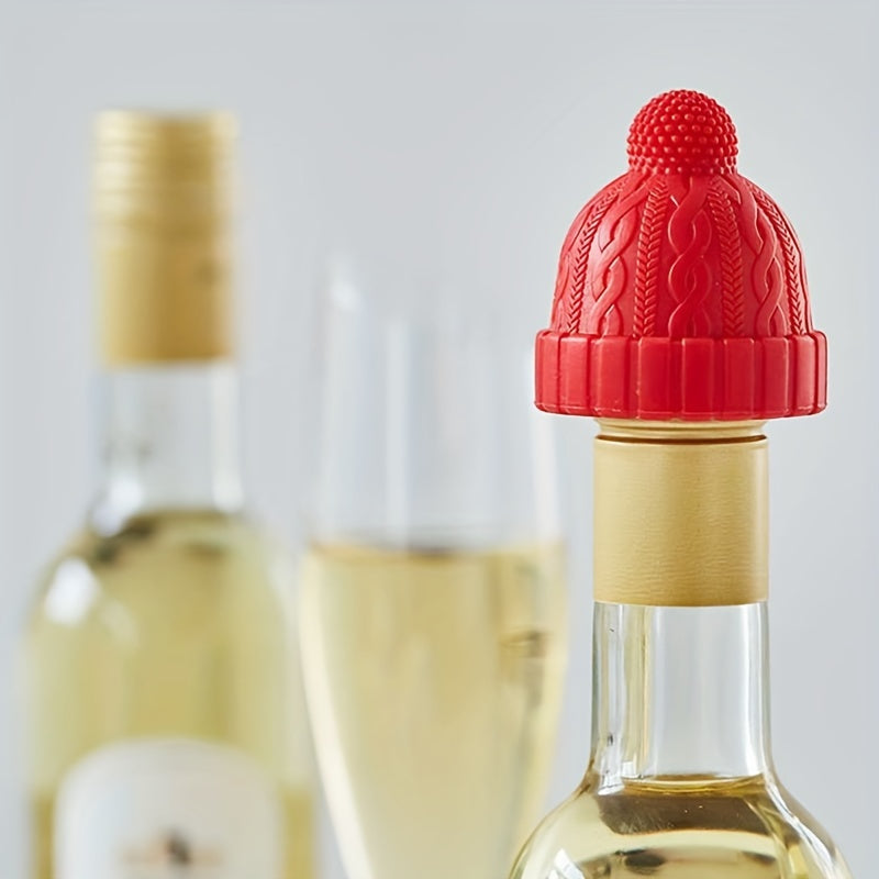 Silicone Hat-Shaped Wine Bottle Stopper Kitchen Dining Christmas Gift